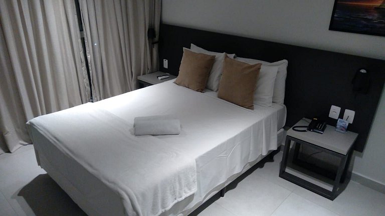 Flat Equipado a 250m da Praia – Conforto p/ 3 (MH)