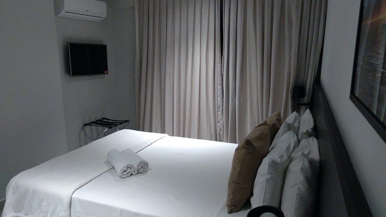 Flat Equipado a 250m da Praia – Conforto p/ 3 (MH)