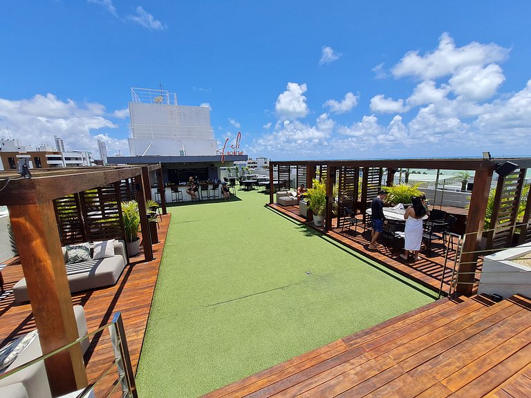 Flat Equipado a 250m da Praia – Conforto p/ 3 (MH)