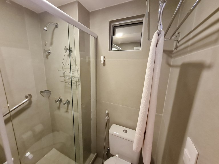 Flat Equipado a 250m da Praia – Conforto p/ 3 (MH)