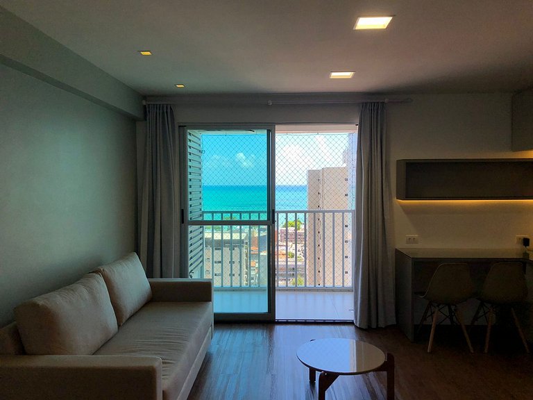 Apart de 2 Quartos Com Varanda Vista Mar