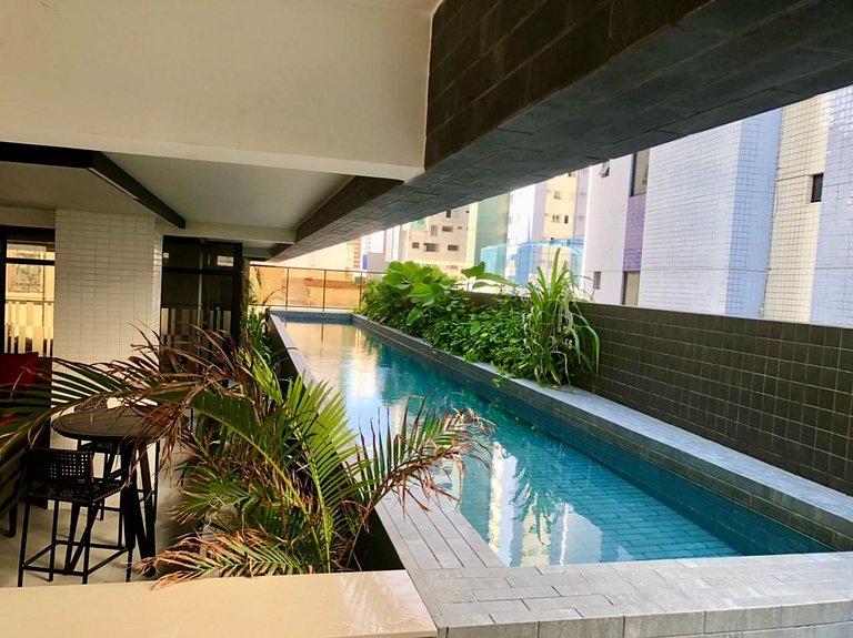 Flat c/Espelho no Teto p/ Casal- Tambaú-By MH