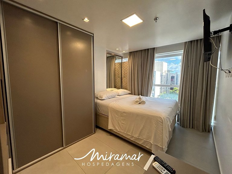 Conforto e incrível localização, Flat para 3 (MH)