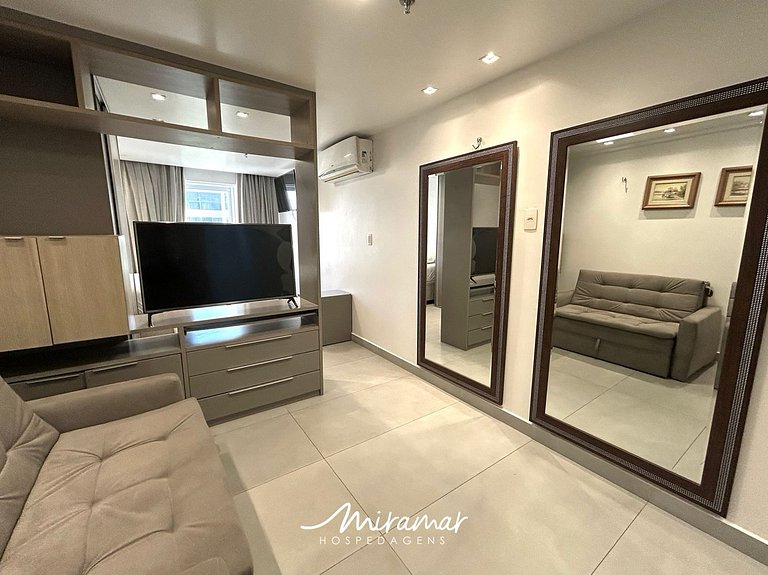 Conforto e incrível localização, Flat para 3 (MH)