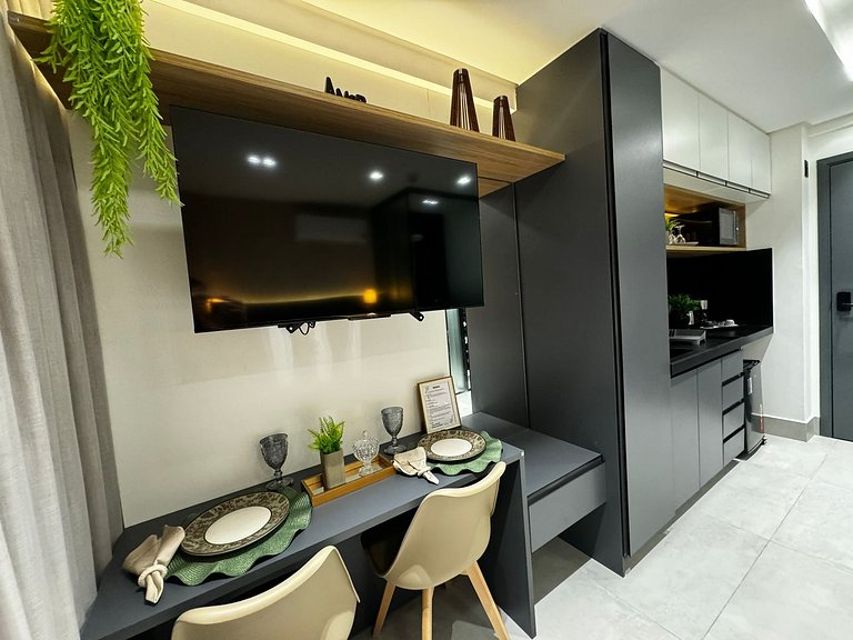 Flat Moderno Proximo a Praia no Get By Side