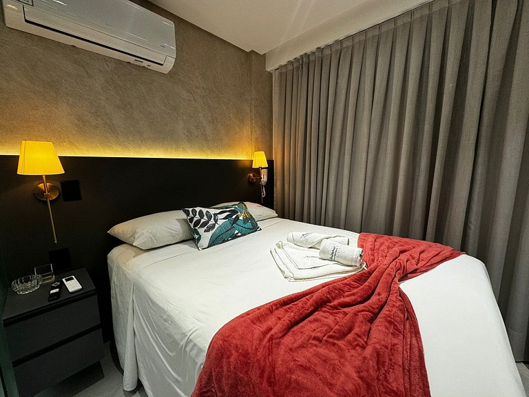 Flat Moderno Proximo a Praia no Get By Side