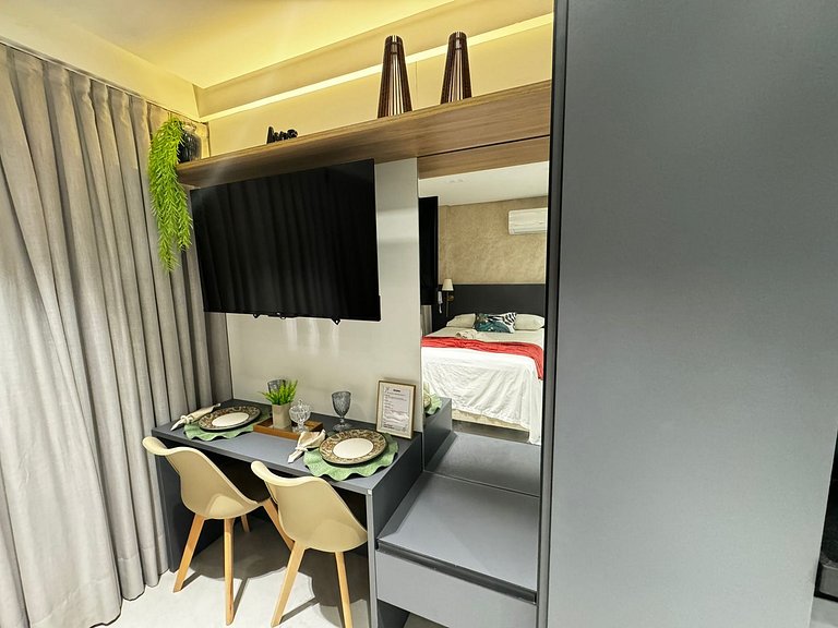 Flat Moderno Proximo a Praia no Get By Side