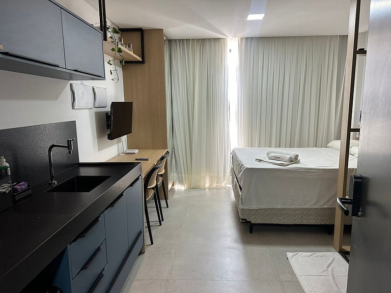 Encantador Flat Perto da Praia no Get By Side (MH)