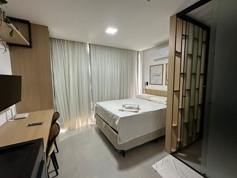 Encantador Flat Perto da Praia no Get By Side (MH)