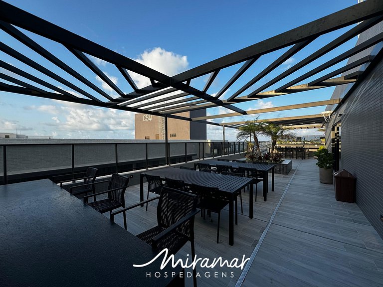 Flat com Terraço Beach Haus – Miramar Hospedagens