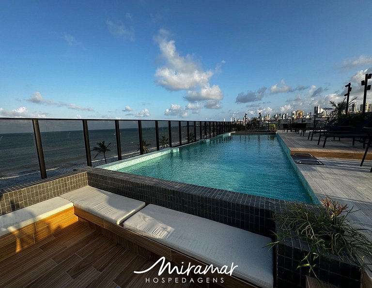 Flat com Terraço Beach Haus – Miramar Hospedagens