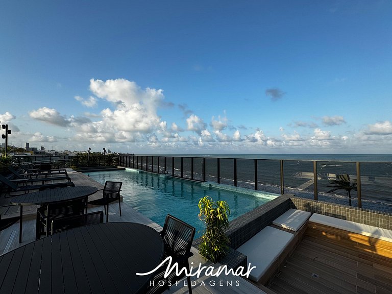 Flat com Terraço Beach Haus – Miramar Hospedagens