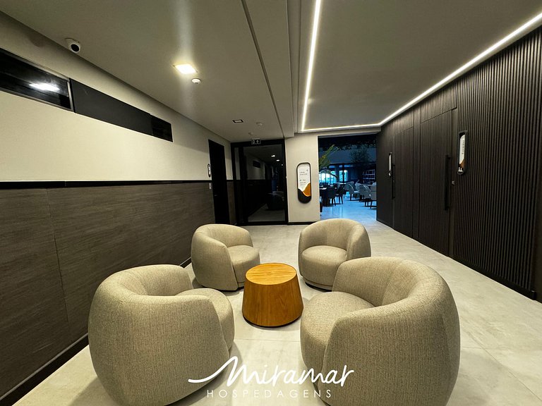 Flat com Terraço Beach Haus – Miramar Hospedagens