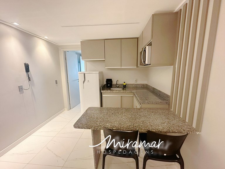 Incrível Flat com varanda Vista-Mar em Cabo Branco