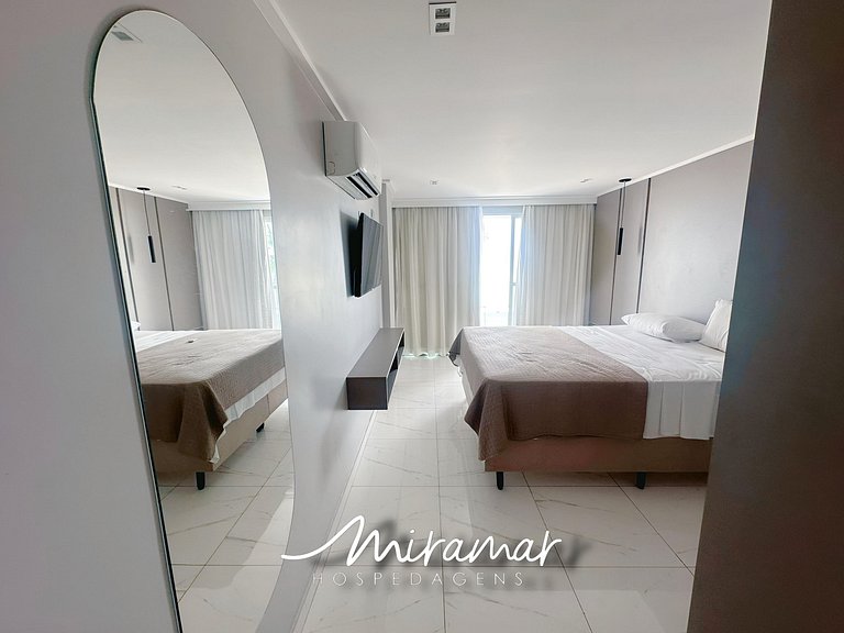 Incrível Flat com varanda Vista-Mar em Cabo Branco