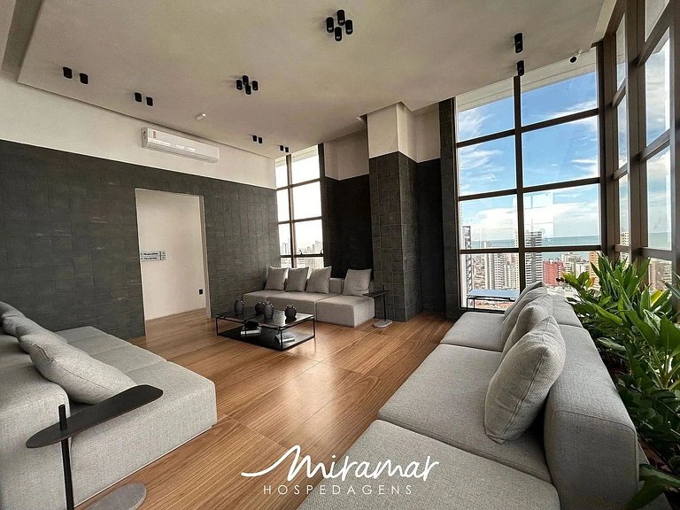 Flat c/Espelho no Teto p/ Casal- Tambaú-By MH