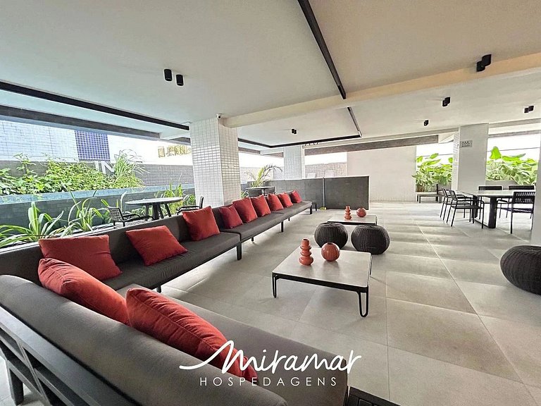 Flat c/Espelho no Teto p/ Casal- Tambaú-By MH