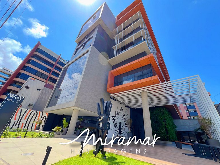 Flat Moderno para 3 pessoas em Tambaú - MH