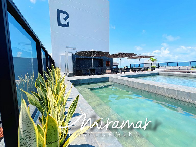 Flat Moderno para 3 pessoas em Tambaú