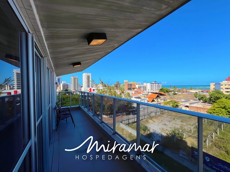 Flat com Varanda Vista- Mar na Praia do Bessa - MH