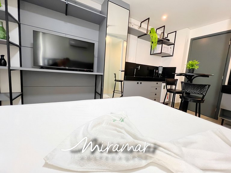 Confortável Flat no Get By Side 50m da Praia (MH)