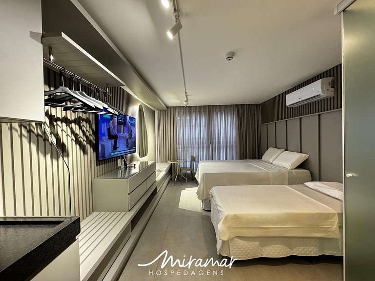 Flat: Aconchego e Elegância a 50m do Mar