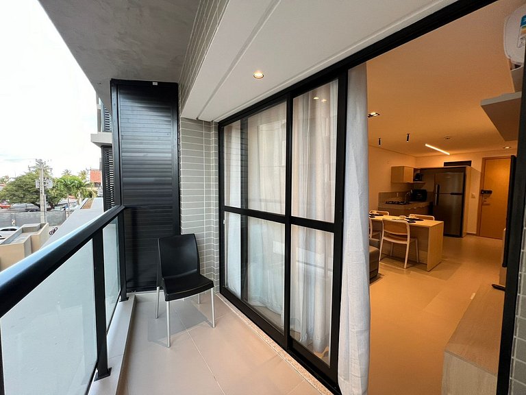 Apart. com Varanda em Cabo Branco
