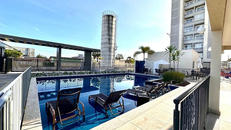 Apartment on Ponta de Campina beach / Balcony with sea view