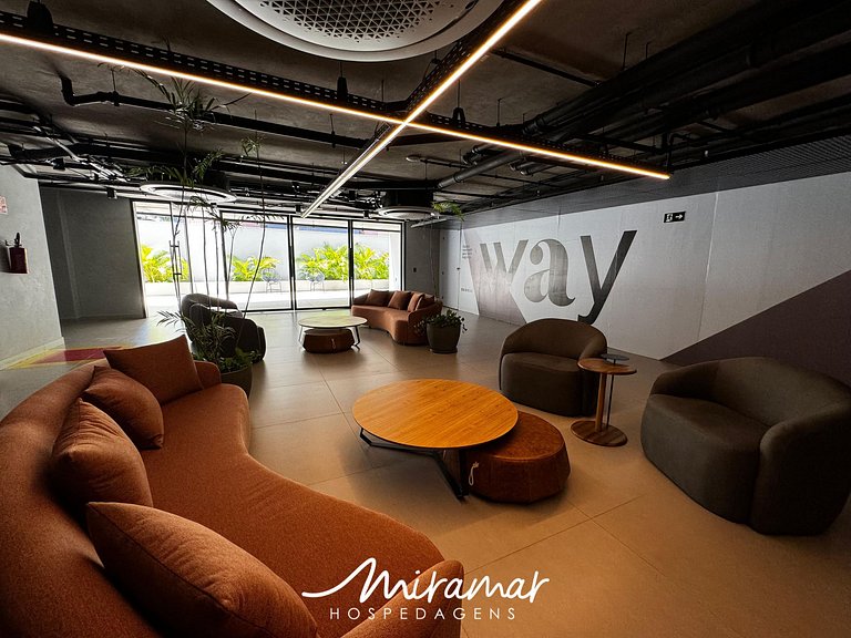 Flat Moderno para 3 pessoas em Tambaú