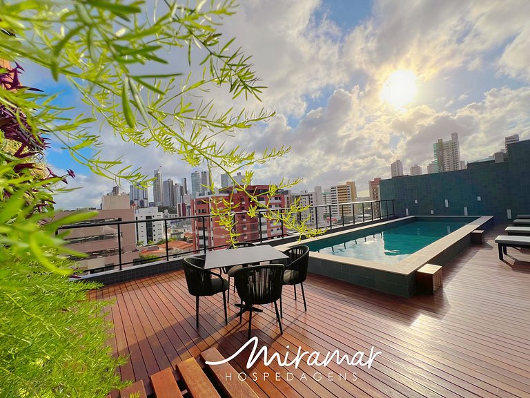 Apê Aconchegante c/ Varanda – Cabo Branco - MH