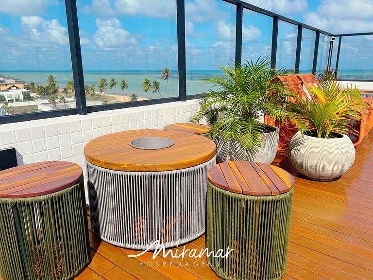 Flat encantador a poucos passos da praia