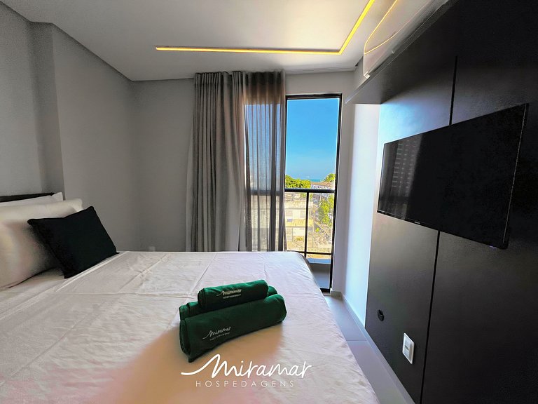 Apart com Varanda -Vista para o Mar - MH