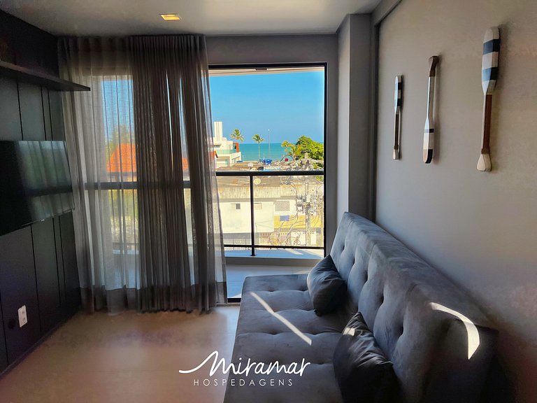 Apart com Varanda -Vista para o Mar - MH