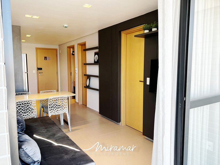 Apart com Varanda -Vista para o Mar - MH