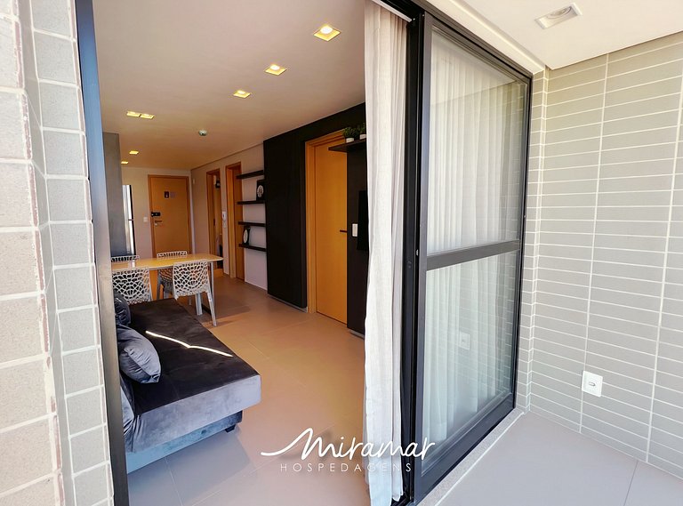 Apart com Varanda -Vista para o Mar - MH