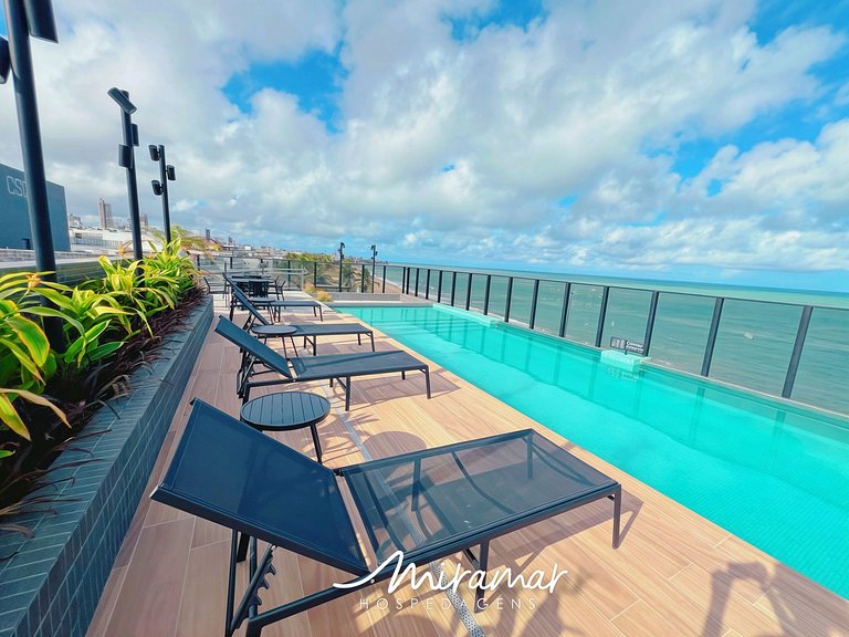 Flat com Terraço Beach Haus – Miramar Hospedagens