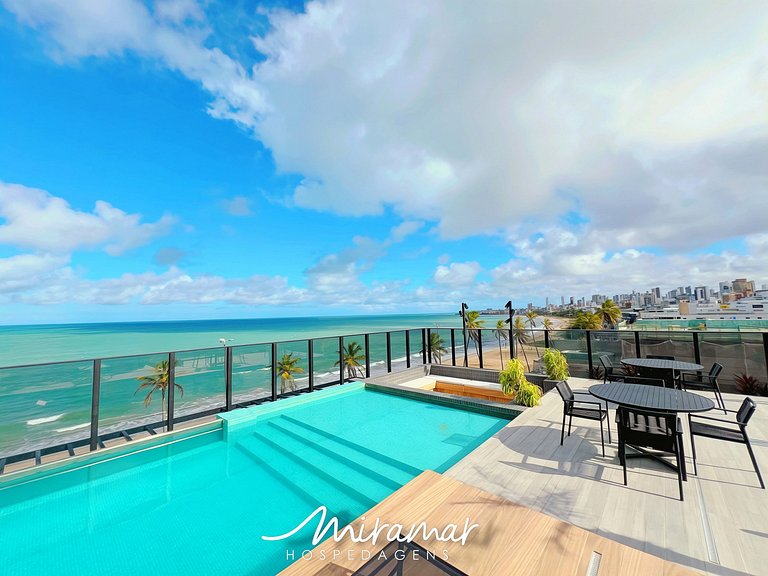 Flat com Terraço Beach Haus – Miramar Hospedagens