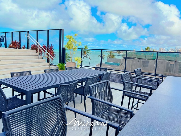 Flat com Terraço Beach Haus – Miramar Hospedagens