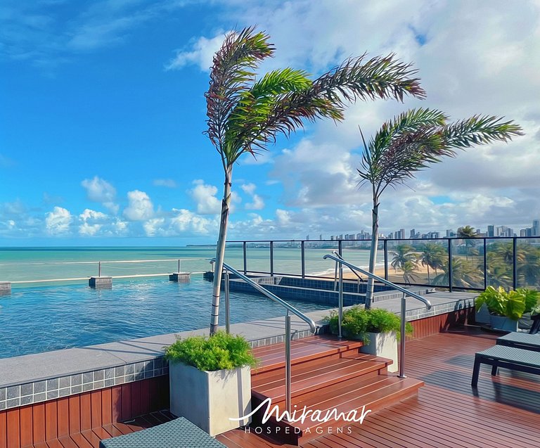 Flat com Vista-Mar da Janela -Miramar Hospedagens