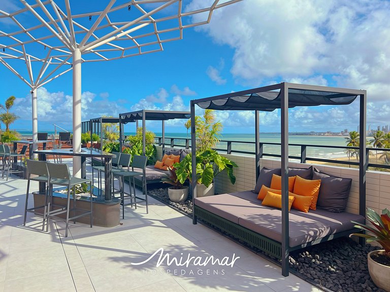 Flat Charmoso com Vista-Mar - MH
