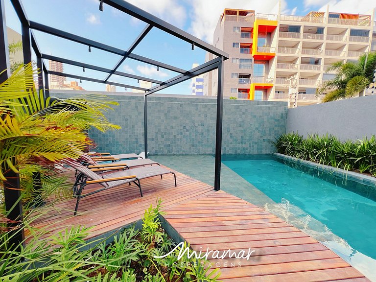 Maravilhoso Flat no Vert House Vista Piscina - MH