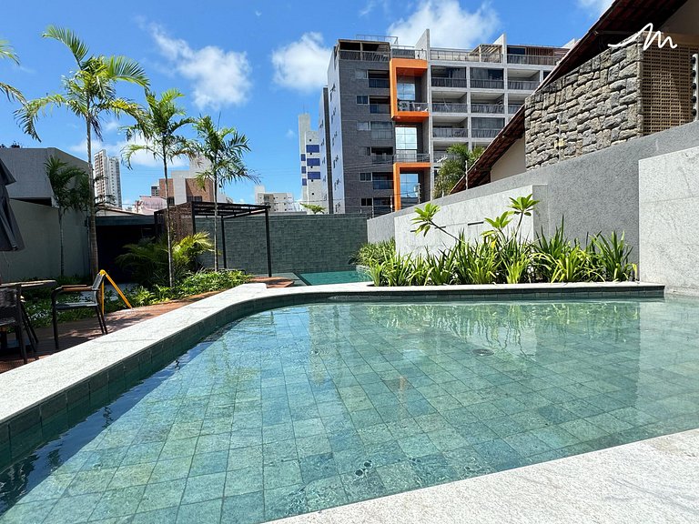 Elegante Flat p/4 pessoas - Bessa