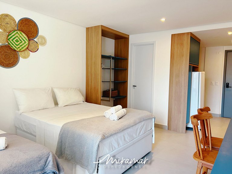 Aconchegante Flat p/ 3 pessoas-Bessa