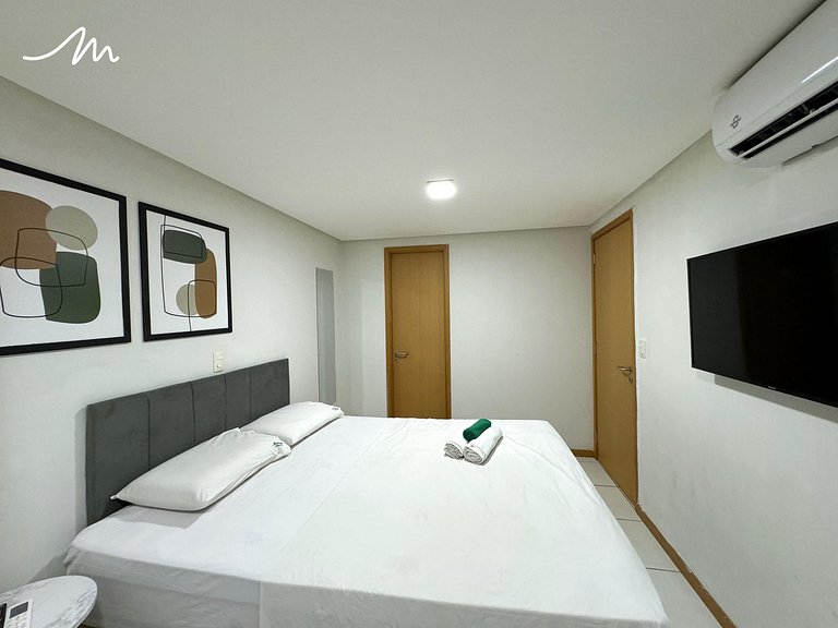 Flat com varanda no Cabo Branco - MH
