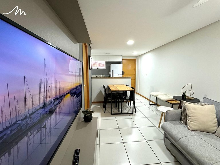 Flat com varanda no Cabo Branco - MH