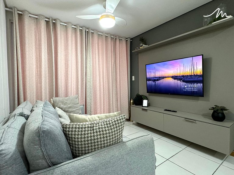 Flat com varanda no Cabo Branco - MH