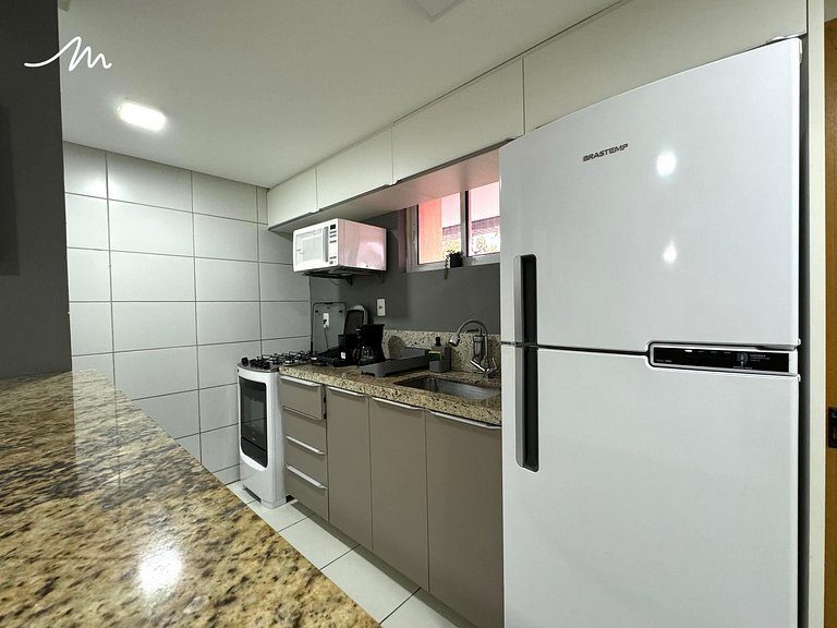 Flat com varanda no Cabo Branco - MH