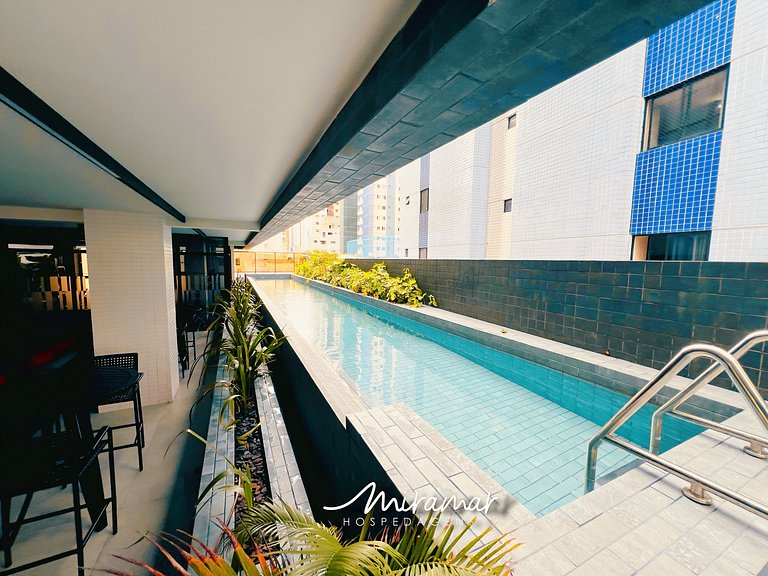 Flat c/Espelho no Teto p/ Casal- Tambaú-By MH