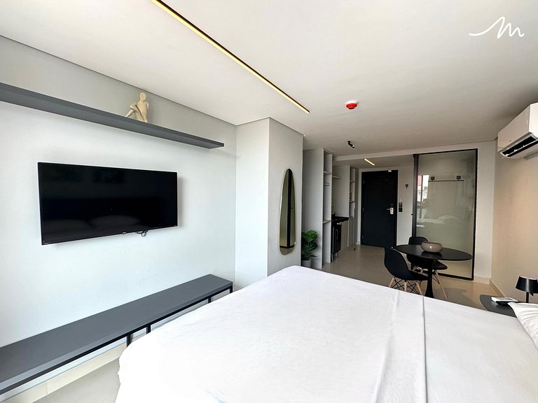 Flat Novo e Moderno À Beira Mar - MH