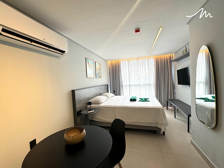 Flat Novo e Moderno À Beira Mar - MH